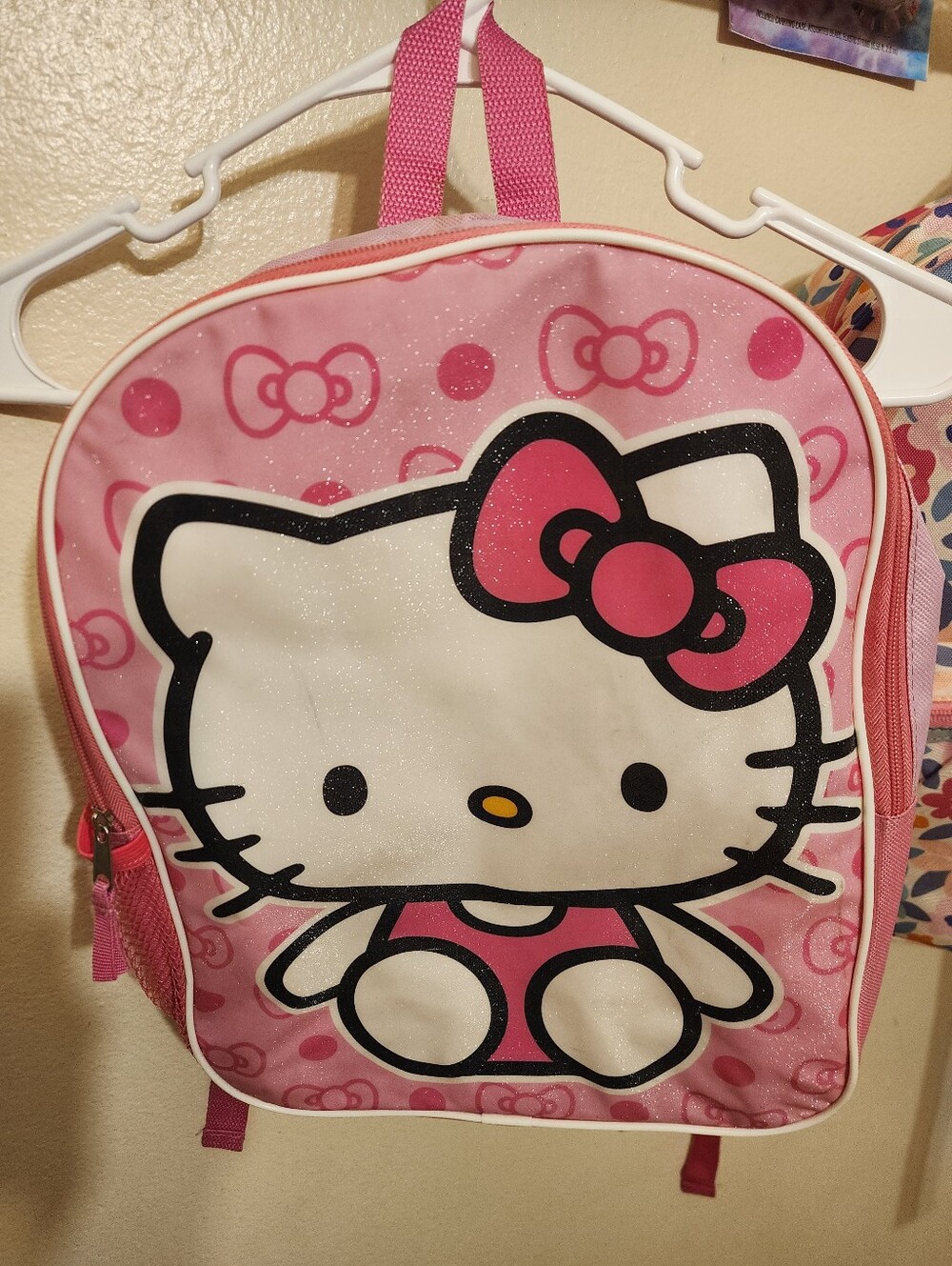 Hello Kitty Pink Glitter Logo Kids' 3 Backpack School Bundle - Cheetah & Floral - Picture 2 of 16